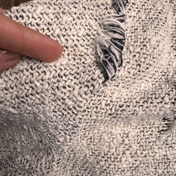 IRO Agnette Tweed Jacket Distressed Boucle Long Sleeve Women 38 Zip Chambray - Picture 4 of 8